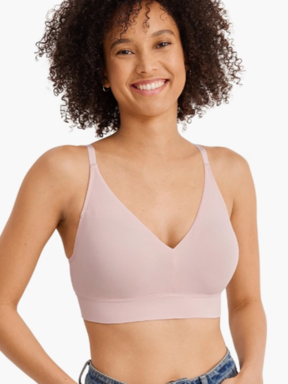 Jockey Women's Bra Seamfree Light Lift Bralette Bra Pink Size L 12064